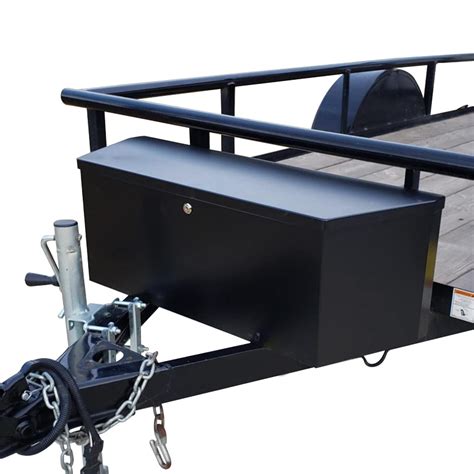 steel trailer tongue box black single 4.5 cu ft|waterproof trailer tongue box.